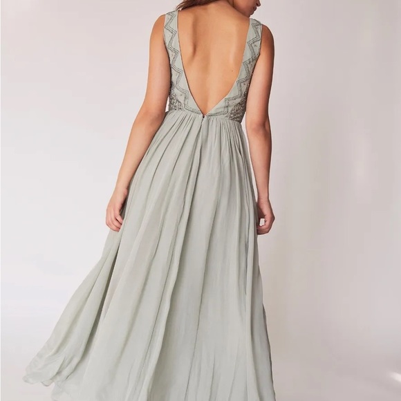 NWT Free People Daphne Maxi Dress size 10. Mint/sage - Picture 2 of 6